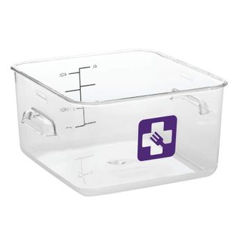 Rubbermaid Sq. Container - Clear - 4qt Purple