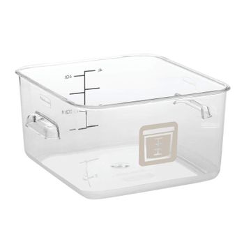Rubbermaid Sq. Container - Clear - 4qt Brown