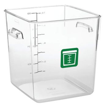 Rubbermaid Sq. Container - Clear - 8qt Verde