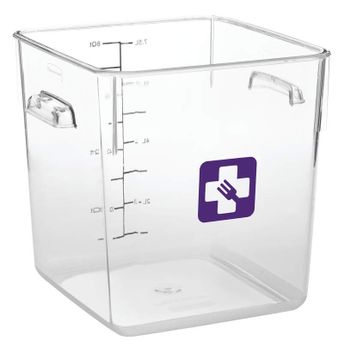 Rubbermaid Sq. Container - Clear - 8qt Purple