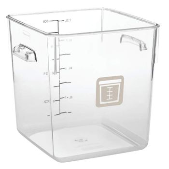 Rubbermaid Sq. Container - Clear - 8qt Brown