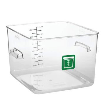 Rubbermaid Sq. Container - Clear - 12qt Verde