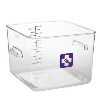 Rubbermaid Sq. Container - Clear - 12qt Purple