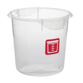 Rubbermaid Rnd. Container - Clpp - 4qt Red