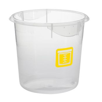 Rubbermaid Rnd. Container - Clpp - 4qt Yellow