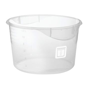 Rubbermaid Rnd. Container - Clpp - 12qt Wht