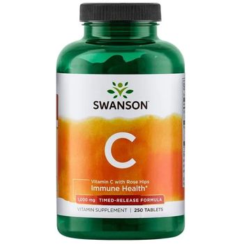 Swanson Vitamin C With Rose Hips Timed Release 250 Capsulas