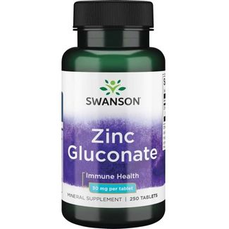 Swanson Zinc Gluconate 30 Mg 250 Tabletas