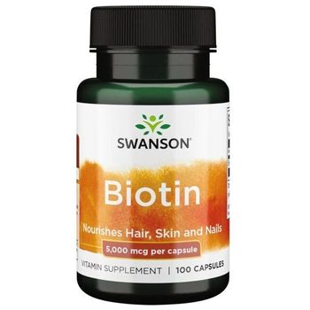 Swanson Biotina 5 Mg 100 Capsulas