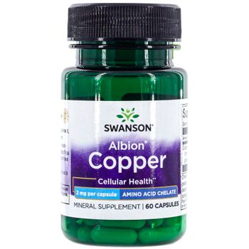 Swanson Albion Chelated Copper 2 Mg 60 Cápsulas