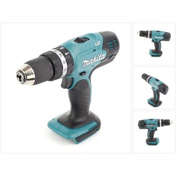 Makita Dhp 453 Z Taladro Combinado De Impacto A Batería 18v / 42 Nm - Sin Batería, Sin Cargador, Sin Maletín Inlcuidos