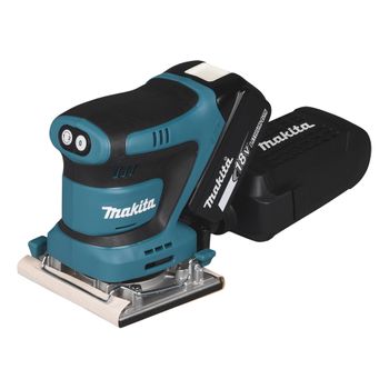 Makita Dbo482rtj Lijadora Orbital 18v Lxt 112x102mm 5ah 2 Bat. Aluminio