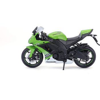 Kawasaki Ninja Zx-10r Verde Modelo A Escala 1:12 - Maisto 390654