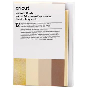 Cricut Recortadas Neutral 12,1 X 16,8cm Paquete 12 Alfombrilla Tarjetas,