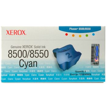 Xerox Cartucho Tinta Solida Cian 3 Barras Phaser/8500/8550