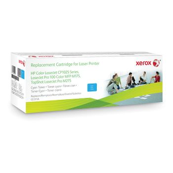 Xerox Cartucho De Tóner Cian. Equivalente A Hp Ce311a. Compatible Con Hp Colour Laserjet 100 M175 Mfp, Colour Laserjet Cp1025, Laser Cartridge, 1100 Páginas, Cian, 1 Pieza(s)