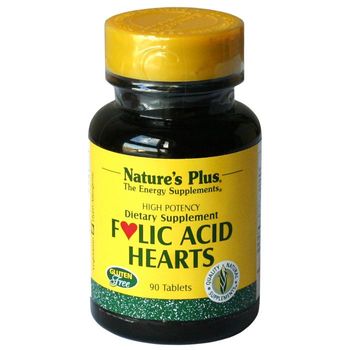 Folic Acid Hearts Nature's Plus, 90 Comprimidos