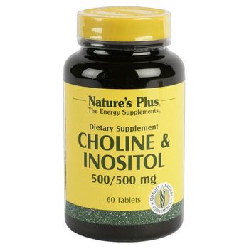 Colina + Inositol 500 Mg Nature's Plus, 60 Comprimidos