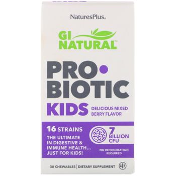 Probiótico Gi Natural Niños Nature's Plus 30 Comprimidos Masticables