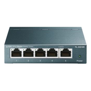 Conmutador De 5 Puertos Tp-link Tl-sg105 10/100/1000mbs