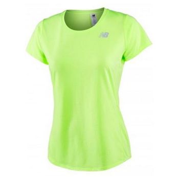 Camiseta De Manga Corta Mujer New Balance Accelerate Amarillo Fluorescente