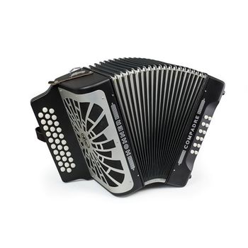 Acordeon De Piano Cromático Hohner Compadre Gcf, Black