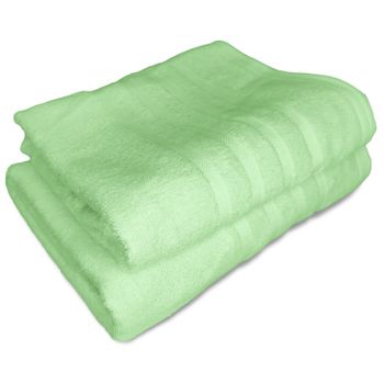 Toalla Baño De Fibras Bambú 380 Gsm 2 Piezas Color Verde