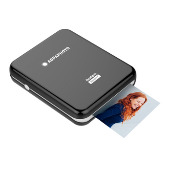 Agfa Photo - Realipix Square P - Impresora Fotográfica Cuadrada 7,6 X 7,6 Cm (3 X 3 '') Vía Bluetooth - 4pass Thermal Sublimation - Negro