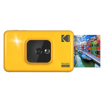 Kodak Mini Shot Combo 2 C210 - Cámara Instantánea (formato 5,3 X 8,6 Cm - 2,1 X 3,4 '', Pantalla Lcd 1,7'', Bluetooth, 8 Fotos Incluidas)