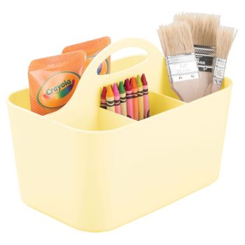 Organizador De Plástico Para Costura Y Manualidades, Amarillo Claro - Mdesign