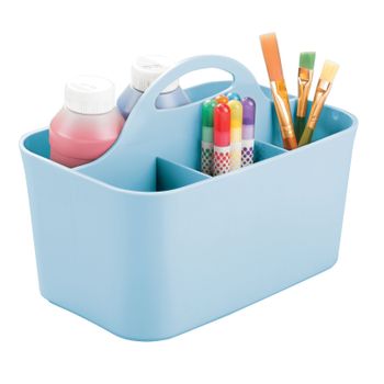 Organizador De Plástico Para Costura Y Manualidades - Azul Claro - Mdesign