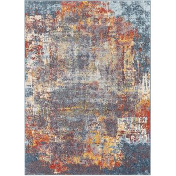 Alfombra Abstracta Moderna Multicolor/azul 160x213cm Noa