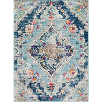 Alfombra Vintage Lavable En Lavadora Gris/azul 160x213 Cm - Diseño Elsa con  Ofertas en Carrefour