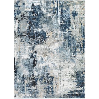 Alfombra Abstracta Moderna Azul/gris/beige 160x220cm Lena