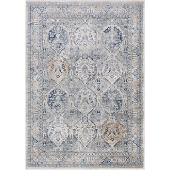 Alfombra Vintage Oriental Gris/azul/marrón 200x275 Cm - Diseño Camila