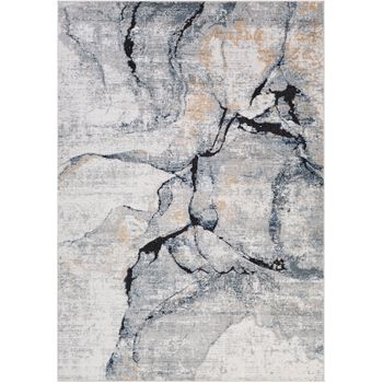 Alfombra Abstracta Moderna Marfil/gris 200x275cm Lyna