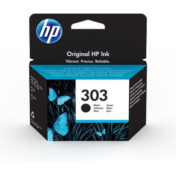 Hp 303 Black Original Ink Cartridge Cartucho De Tinta 1 Pieza(s) Rendimiento Estándar