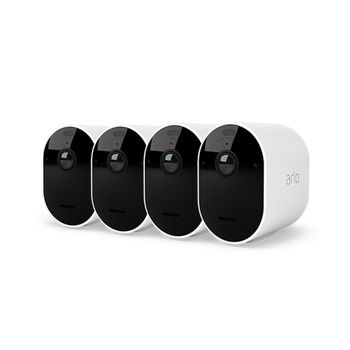 Essential Spotlight Arlo - Kit De 4 Cámaras De Vigilancia Wifi Blancas