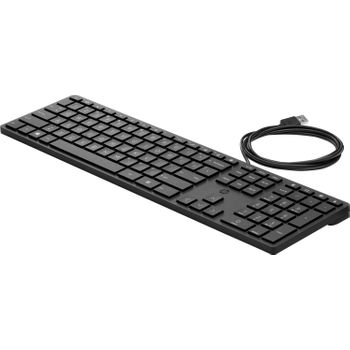 Hp Wired Desktop 320k Keyboard Teclado Usb Negro