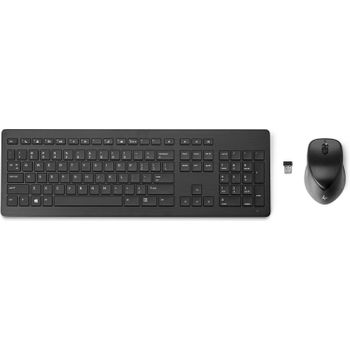 Hp Wireless Rechargeable 950mk Mouse And Keyboard Teclado Ratón Incluido Rf Inalámbrico Negro