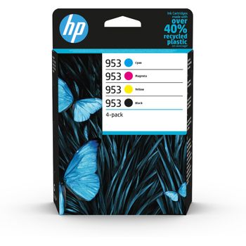 Hp - Paquete De 4 Cartuchos De Tinta Original 953 Negro/cian/magenta/amarillo