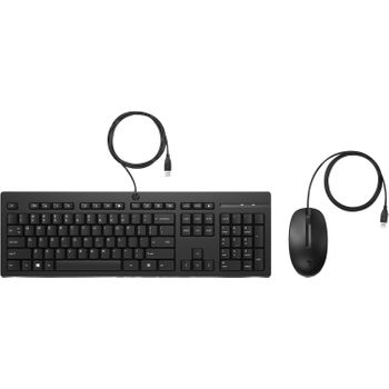 Hp 225 Wired Mouse And Keyboard Combo Teclado Ratón Incluido Usb Negro
