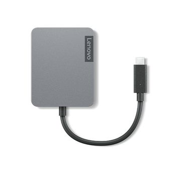 Lenovo 4x91a30366 Base Para Portátil Y Replicador De Puertos Alámbrico Usb 2.0 Type-c Gris