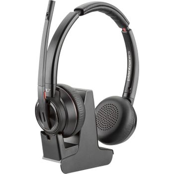 Poly Savi 8220 Uc Microsoft Teams Certified Dect 1880-1900 Mhz Usb-a Headset Auricolare Con Cavo E Senza Cavo A Padiglione Ufficio Bluetooth Nero