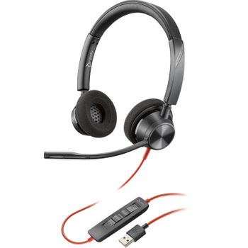 Poly Blackwire 3320 Usb-a Headset Auricolare Cablato A Padiglione Ufficio Usb Tipo A Nero