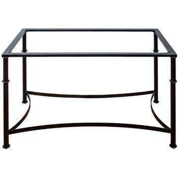 Mesa De Forja Clásica Santaella, Ideal Mesa Camilla . Color Negro Regulable  En Dos Alturas Con Tablero, Con Aro. (120 X 70 X 72 Alta-52 Baja) con  Ofertas en Carrefour