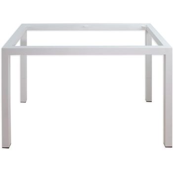 Mesa De Forja Moderna Nueva Carteya, Ideal Mesa Camilla . Color Blanca Regulable En Dos Alturas.  (120 X 70 X 72  Alta-52 Baja)