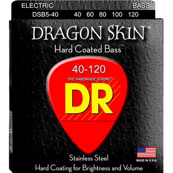 Juego De Cuerdas Para Bajo Dr Dsb5-40 Dragon Skin