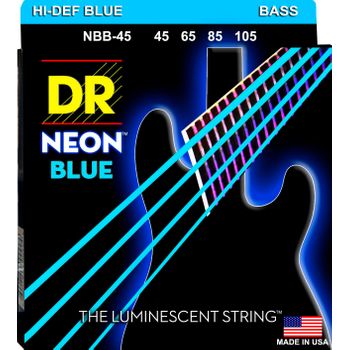Juego De Cuerdas Para Bajo Dr Nbb-45 Neon Blue