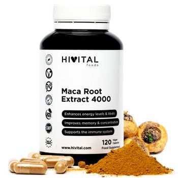 Maca Peruana Extracto Concentrado 4000 Mg | 120 Cápsulas Veganas